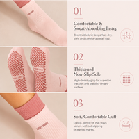 Chaussettes de yoga et de fitness antidérapantes pour femmes, avec logo personnalisé, bicolores roses, chaussettes de Pilates à grip, blocs de couleur, bord côtelé, antidérapantes pour le yoga