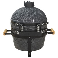 Four à tandoor miniature SEB KAMADO de 16 pouces, noir, portable, pour fumer en extérieur, barbecue extérieur, grilles à charbon de bois