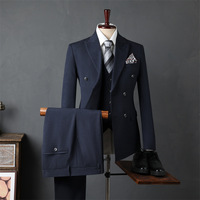 Costumes pour hommes sur mesure à double boutonnage, de haute qualité, fabrication OEM, costume formel pour hommes, 2 pièces, costumes de mariage de luxe pour hommes