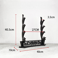 Support d'affichage d'épée en forme de dragon WJU06, support d'arme décoratif oriental avec design ajouré