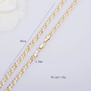 Collares <span class=keywords><strong>de</strong></span> Lujo <span class=keywords><strong>de</strong></span> Moda Dubái con Cadena Cubana Bañada en <span class=keywords><strong>Oro</strong></span> <span class=keywords><strong>Puro</strong></span> <span class=keywords><strong>de</strong></span> 18k y 24k Joyería <span class=keywords><strong>para</strong></span> Mujer y <span class=keywords><strong>Hombre</strong></span> - Product Image 4