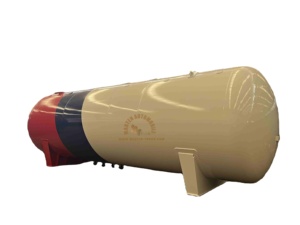 Réservoir de stockage horizontal GPL, réservoir sous pression certifié ASME, capacité personnalisée de 25 tonnes, pompe moteur, haute productivité, longue durée de vie - Product Image 1