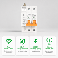 Disjoncteur différentiel LVMA RCBO 2P 4P C63 6-63A 6kA Tuya WiFi avec télécommande sur rail DIN