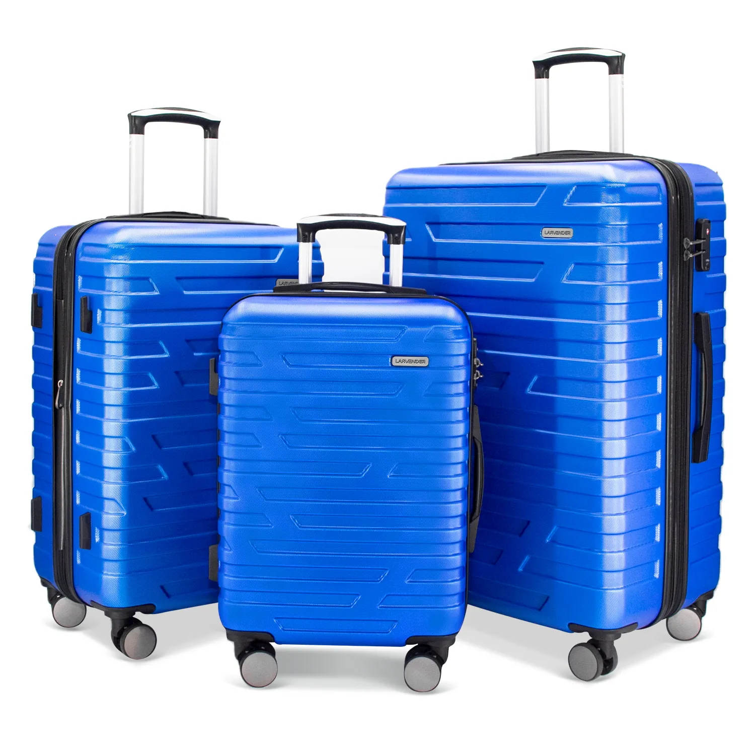 गुआंगज़ौ फैक्टरी सामान 3 टुकड़ा सेट टिकाऊ abs सामग्री के साथ फैशन multifunctional सूटकेस सूटकेस