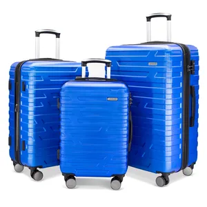 गुआंगज़ौ फैक्टरी सामान 3 टुकड़ा सेट टिकाऊ abs सामग्री के साथ फैशन multifunctional सूटकेस सूटकेस