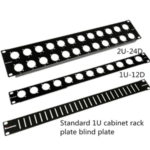 Conector Speakon Piezas de metal Hardware de ajuste de sonido negro con accesorios FlightCase Adam Hall 19 "Paneles planos de acero medio - Product Image 2