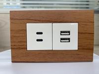 Soket USB standar Amerika grosir harga pabrik soket steker dinding Usb Tipe A Tipe C