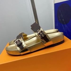 Nuevos Estilos 2026 Sandalias de Cuero Marrón Premium con Hebilla y Doble Correa Ajustable, Pantuflas Casuales - Product Image 4
