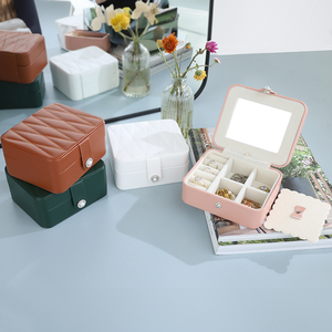 Double-layer Multifunctional Jewelry Box Wholesale square Box for Necklace Bracelet <strong>Ear</strong> Studs <strong>Rings</strong> <strong>Storage</strong> - Product Image 1