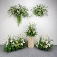 Bruidsboeket van kunstmatige plastic bloemen, bosstijl, decoratie voor gangpaden, afstudeerbaan, verjaardagsfeest, locatie voor evenementen