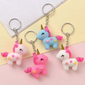 Kpop Mini Tumbler cao su PVC Kawaii Dễ thương Unicorn Móc khóa móc chìa khóa quyến rũ <span class=keywords><strong>acssesoriess</strong></span> cho trẻ em túi - Product Image 1
