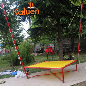Trampoline à bungee pour enfants <span class=keywords><strong>Kaluen</strong></span>, petit modèle, pour parc d'attractions extérieur, pliable, avec structure en acier - Product Image 3