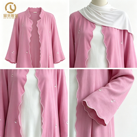 dames mode intérieur ouvert 2 pièces ensemble à manches longues dubaï turquie Ramadan abaya musulman longue robe pour les femmes