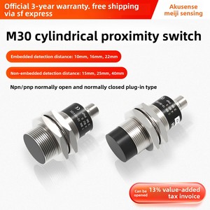 Akusense TRF30-10NO-E2 M30 tăng cường cảm biến tiệm cận cảm ứng 5V IP67 NPN cảm biến đầu ra gắn kết tự động hóa công nghiệp 10mm - Product Image 2