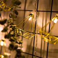 YN Starlight Kunststoff-Lichterkette Gold Wassertropfen Stern Geometrisch Nordisch Minimalistisch LED Dekorative Farbige Beleuchtung