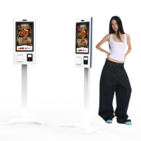 Vente à chaud auto-commande écran tactile système de point de vente auto-paiement machine self service commande paiement kiosque