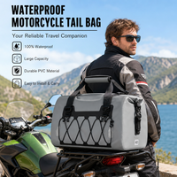Sac de Selle Arrière Moto en PVC Imperméable, Résistant à la Chaleur, Grande Capacité, Vente Directe Usine pour Cyclisme, Camping, Équitation, Rangement Extérieur