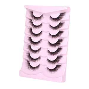 7 Pasang Bulu Mata Palsu Model Fox Eye Buatan Tangan, Bulu Mata Faux Mink Tipis, Tampilan Alami Berbentuk Sayap, Lembut, Dapat Digunakan Kembali, Untuk Riasan Sehari-hari, Pesta, dan Pernikahan - Product Image 5