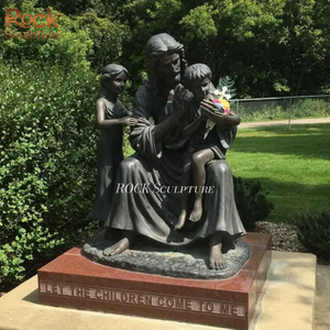 Große Outdoor-Kirche Garten Statue Berühmte Wasch füße Jesus Bronze Skulptur Katholische Lebensgröße Metall Messing Religiöses Gießen - Product Image 4