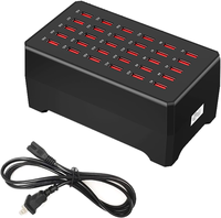 Station de charge USB à 30 ports avec fonction PD 150W/30A Puissance de sortie 100W compatible avec Smartphones Tablettes Autres appareils USB