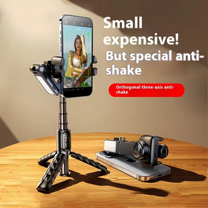 Q18 360 grados giratorio antivibración retráctil estabilizador de mano trípode de escritorio cara seguimiento PTZ soporte para teléfono Selfie Stick - Product Image 2