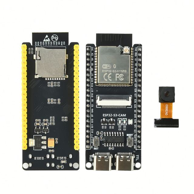 ESP32-S3-CAM Development Board With OV3660 Camera Module WiFi Bluetooth Core Board Dual Type-C for High Temperature Stability