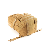 Sac à dos tactique unisexe personnalisé de 25 L de haute qualité avec sangle d'épaule arquée en sangle MOLLE, fermeture éclair en polyester, imperméable