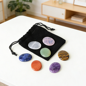 หินคริสตัลบำบัดคุณภาพสูงแบบใหม่ 7 จักระ สำหรับการทำสมาธิ - Product Image 1
