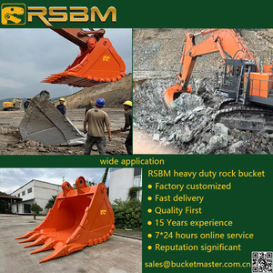 อะไหล่รถขุดงานหนักแบบกำหนดเองจากโรงงาน RSBM ถังตักหินแบบมีฟัน - Product Image 5