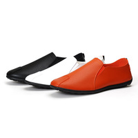 Chaussures en cuir décontractées pour hommes, style coréen, à enfiler, semelle souple, légères, pour le travail quotidien