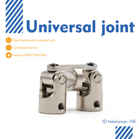 Acoplamiento Universal de Doble Motor, Junta en D Doble, Rodamiento de Junta Cardánica, 90 Grados