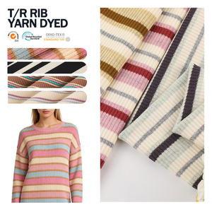 Tela Teñida con Hilo TR Gris 2x1, Elástica, Transpirable, Moderna y de Buena Calidad, para Vestidos y Suéteres - Product Image 1