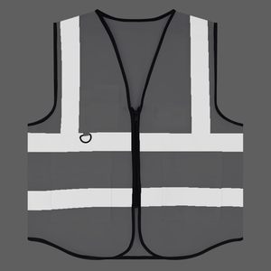 TopTie 2XL Gilet de sécurité blanc Gilet de commandement d'incident en PVC respirant avec 5 poches et bandes réfléchissantes haute visibilité de 2" - Product Image 2