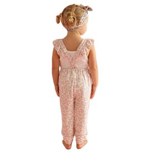Hongbo OEM <span class=keywords><strong>elegante</strong></span> <span class=keywords><strong>pagliaccetto</strong></span> per bambini da bambina 3-6 Pocket in pizzo senza maniche vestiti da bambina con stampa Casual 18-24 mesi - Product Image 2