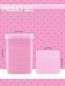 Lint Free Lash <b>Extension</b> Glue Wipes Cotton Adhesive Cleaning Pads <b>Nail</b> Polish Remover Beauty Salon Supplies - Product Image 3