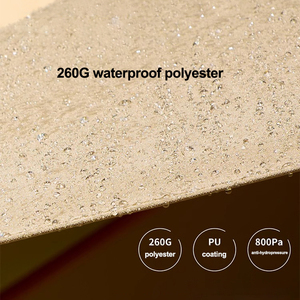 Paraguas de <span class=keywords><strong>patio</strong></span> en voladizo con luz LED resistente al viento y resistente a la lluvia de aluminio cuadrado azul de 10x12 pies para comer al aire libre - Product Image 3