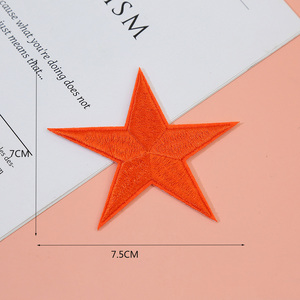 Vente en gros prix d'usine vente 7cm 7.5cm 8.2cm grande <span class=keywords><strong>taille</strong></span> presse à chaud fer à repasser sur grandes étoiles brodées pour vêtements - Product Image 6