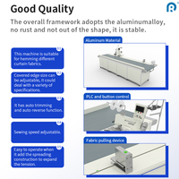 Nouvelle machine à ourler les rideaux automatique Ridong RD--PFJ400 à haute efficacité, multifonctionnelle, avec composants PLC à commande informatique