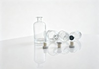 Flacon diffuseur à bâtonnets en verre transparent minimaliste de qualité supérieure, 140 ml, 250 ml, 500 ml, vide, avec bouchon en liège, pour parfum d'ambiance
