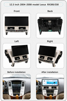 Écran radio Android 12,3 pouces Lecteur multimédia sans fil CarPlay Android Auto pour Lexus RX300 RX330 2004-2008