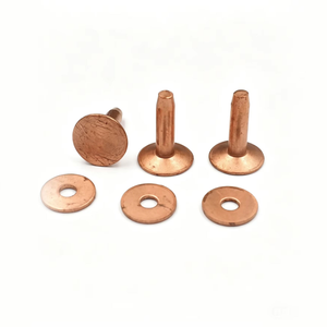 Juego de remaches de cobre con arandelas para manualidades en cuero y accesorios - Product Image 1