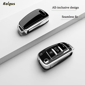 Housse de protection pour <span class=keywords><strong>clé</strong></span> de voiture en TPU souple pour <span class=keywords><strong>Audi</strong></span> <span class=keywords><strong>A3</strong></span> A4 A5 A6 A7 Q3 Q5 S6 B6 B7 B8 C6 <span class=keywords><strong>8P</strong></span> 8V 8L TT RS, <span class=keywords><strong>coque</strong></span> de protection FOB, accessoires automobiles - Product Image 4