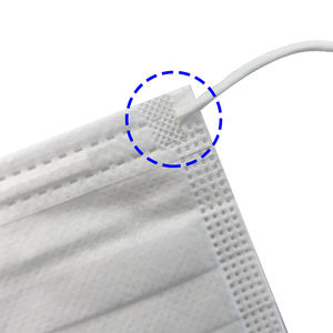 Masker Wajah elastis <span class=keywords><strong>Earloop</strong></span> anak kustom masker wajah bedah sekali pakai pelindung kelas medis 2 Level pernapasan 3 lapis warna putih - Product Image 3