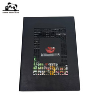 Couverture de menu en cuir PU avec reliure à vis intérieure creuse, finition brillante, taille personnalisée, restaurant, hôtel, couleurs personnalisées