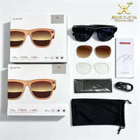 Gafas inteligentes XK one pro con cámara de 8MP, antivibración, traducción por voz con IA, transmisión WIFI, registro de reuniones, música y llamadas.