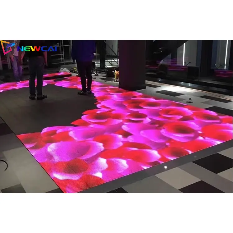 풀 컬러 인터랙티브 디지털 인터랙티브 스탠드 게임 비디오 무대 플랫폼 P3.91 바닥 타일 벽 댄스 Led 디스플레이 화면