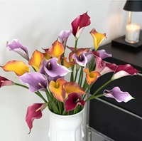 Fleurs artificielles Calla Lily faites à la main de qualité supérieure, fleurs artificielles réalistes pour la décoration de mariage, centre de table, prix direct d'usine