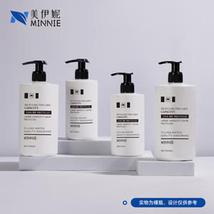 Minnie 500ml Pump Bottle White HDPE <b>Plastic</b> Empty Lotion Hand Soap Bottle Recyclable Large Capacity Filling Water Quality - Product Image 4