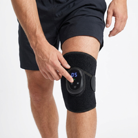 Masseur de genou portable sans fil avec lumière LED, chaleur et vibrations, attelle électrique pour la relaxation des muscles et des articulations des jambes