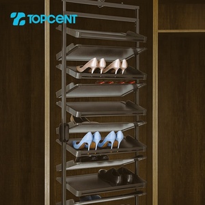 China Suppliers Modern Black <strong>Wardrobe</strong> 180 Degree Large Storage Revolving <strong>Shoe</strong> Rack - Product Image 1